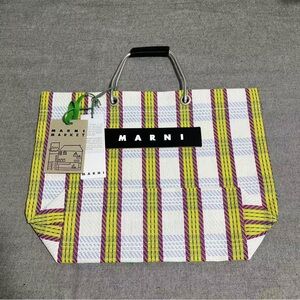 Marni Striped Knitted Handbag
